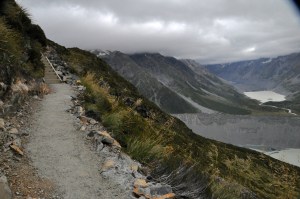 Poured concrete path, 'way up high