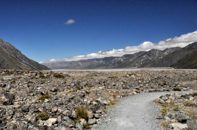 Tasman glacier moraine plain