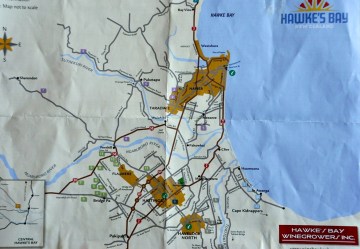 Map of Hawke's Bay Wineries