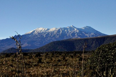 Mt. Ruapehu, an active volcano and ski slope