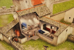 Artist rendition of the fort's baths