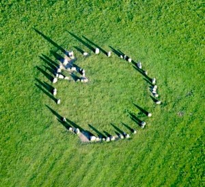 Aerial view of the Castlerigg Stone Circle, picture stolen from the internet