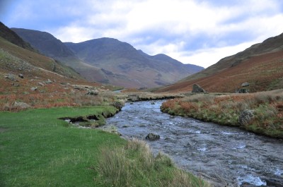 Looking back on the way to Honister Pass