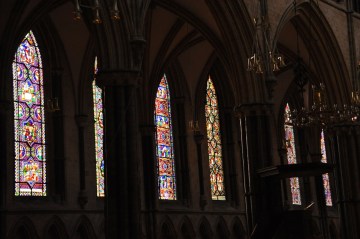 A few of the windows in the nave