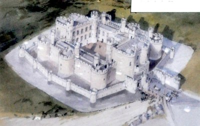 Artist concept of the completed Beaumaris Castle