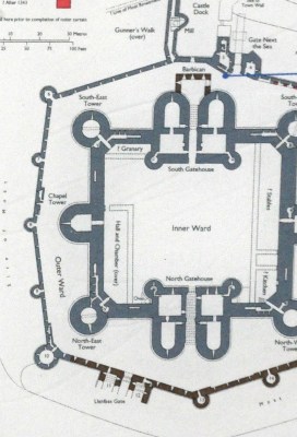 Schematic of the Beaumaris Castle